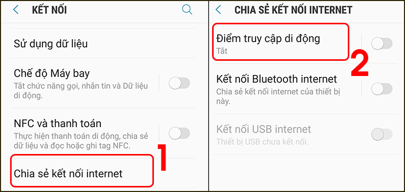 Tùy từng hãng Android sẽ có cách chia sẻ WiFi khác nhau